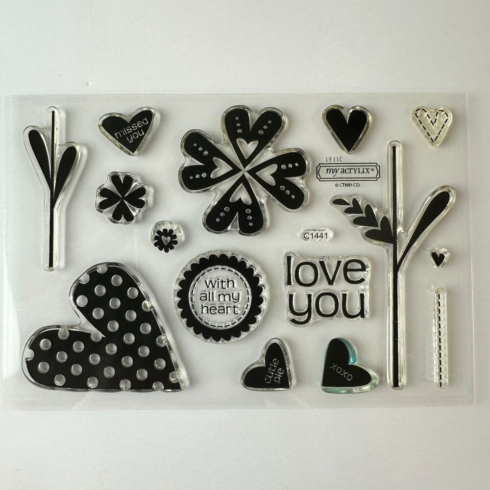 My Acrylix Close To My Heart Affection Decorative Stamps Set C1441 Spring